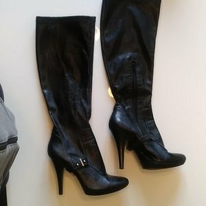 Boots black stretch size 10 Nine West